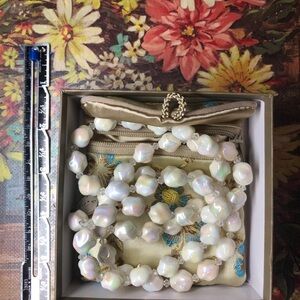 Honora Iridescent 15” ish Chunky Elegant Pearl Necklace, Rainbow Holographic